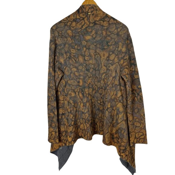 Escada Grey Gold Brown Cardigan Sweater Long Sleeve Size Sm READ Quiet Luxury - Picture 2 of 10